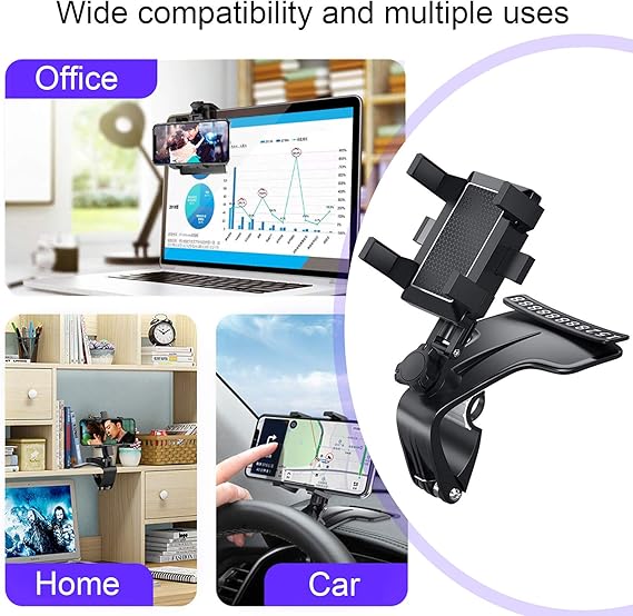 360° Car Phone Holder – Dashboard & Mirror Mount
