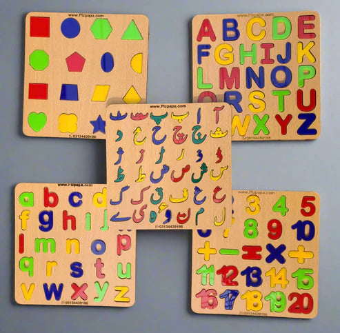 Pack of 4 - Montessori Puzzle Board